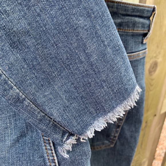 Overalls Free People denim frayed hem size 27 - Picture 7 of 7